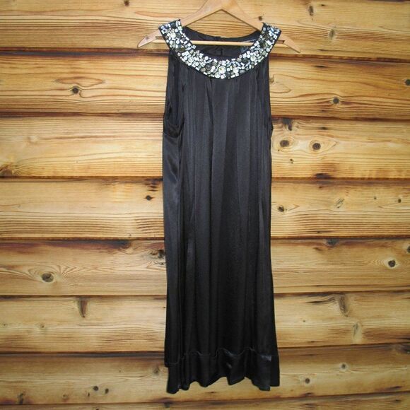 NWT French Connection Black Satin Dress - Picture 5 of 10